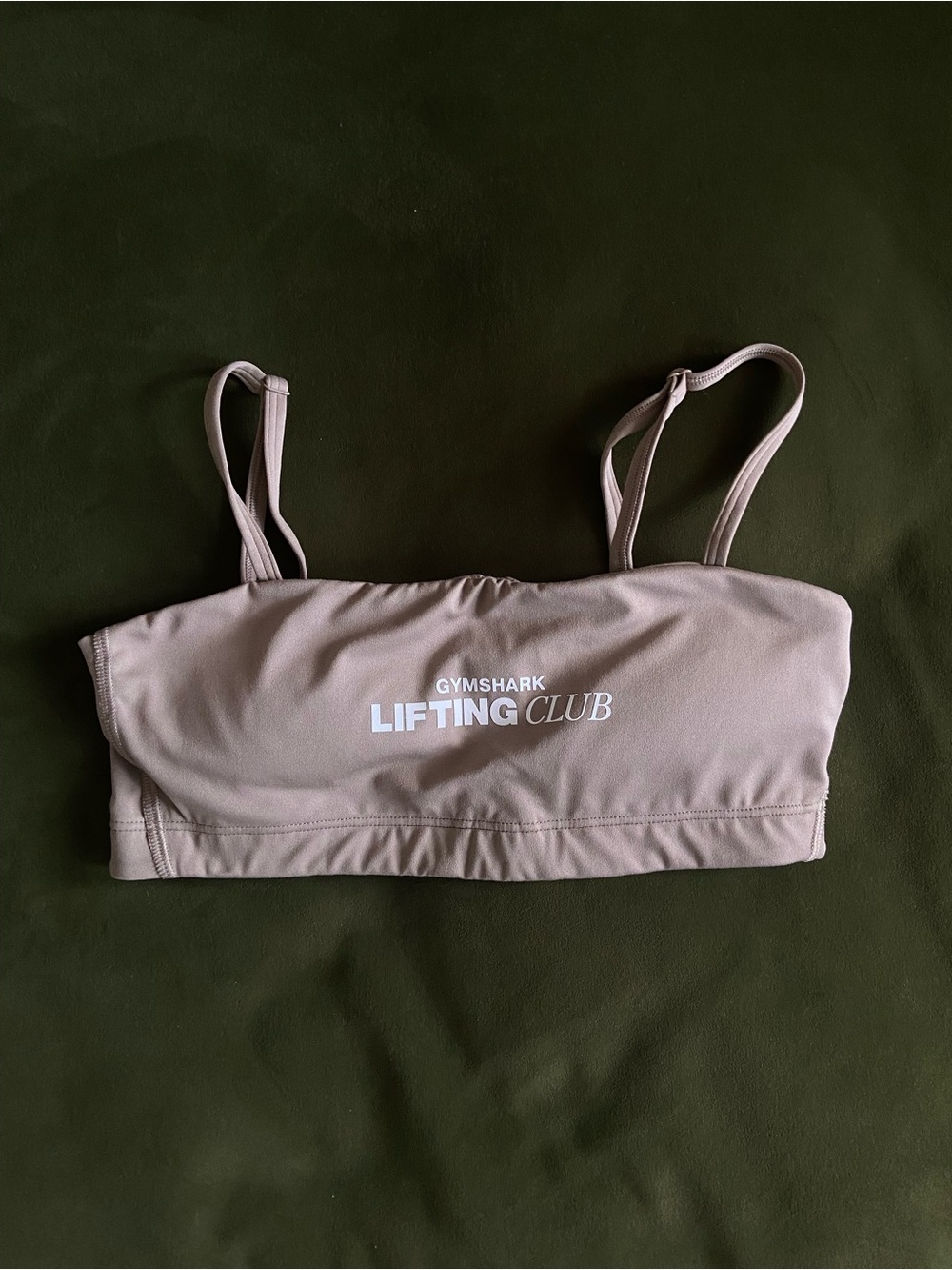 Gymshark Lifting Club Bandeau Sports Bra - Cement Brown